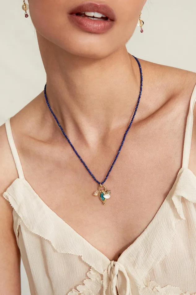 Tavi Charm Necklace Lapis Mix Women Chan Luu Necklaces