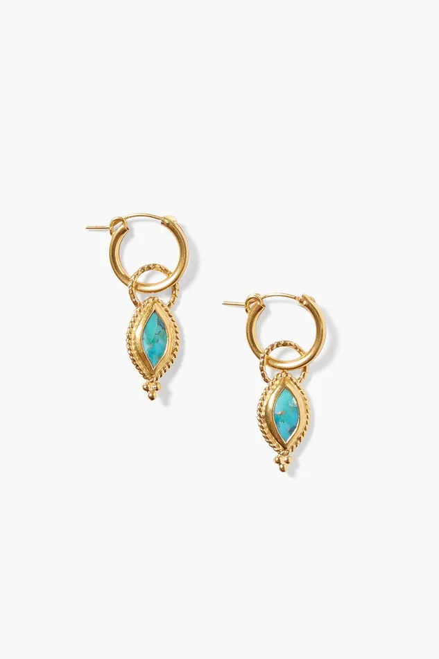 Tavi Hoop Earrings Turquoise Women Chan Luu Earrings