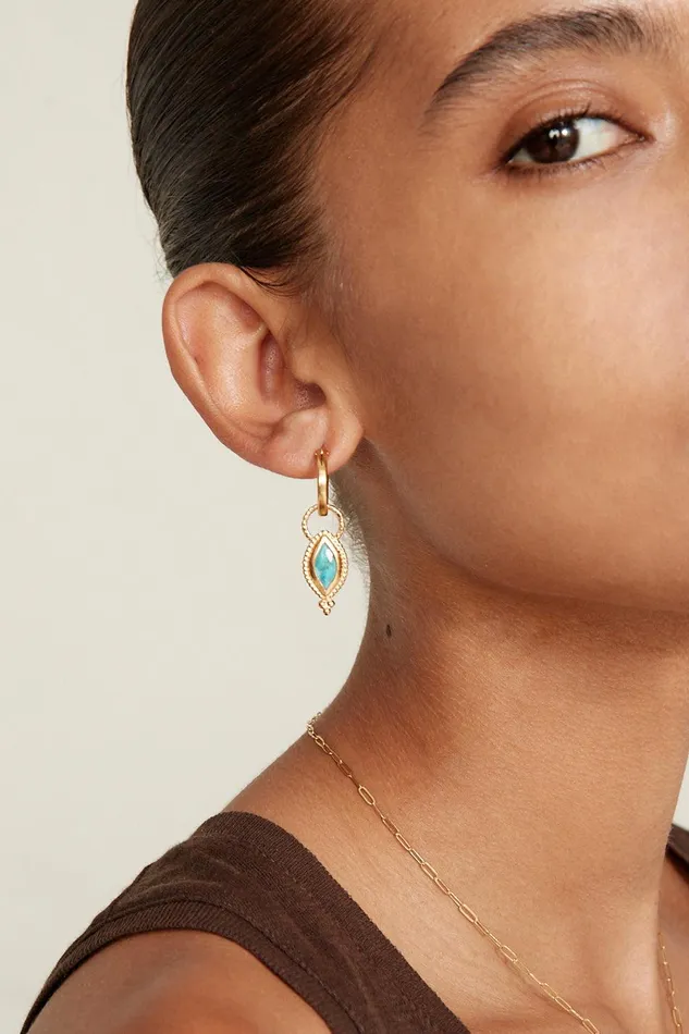 Tavi Hoop Earrings Turquoise Women Chan Luu Earrings