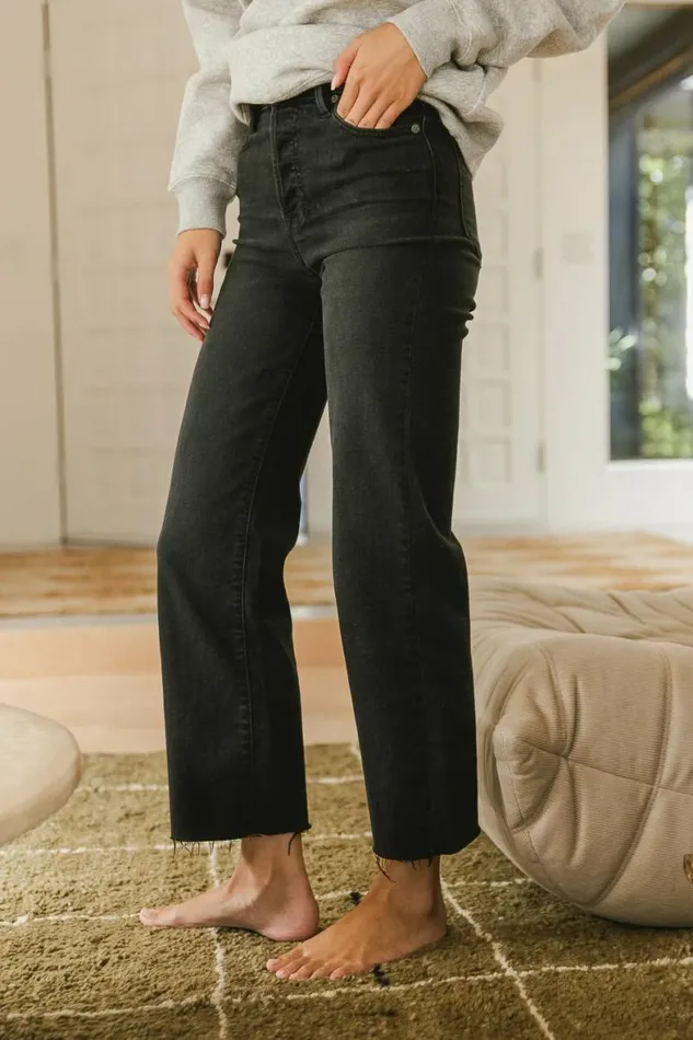 Tayja Wide Leg Denim Black Women Bohme Denim