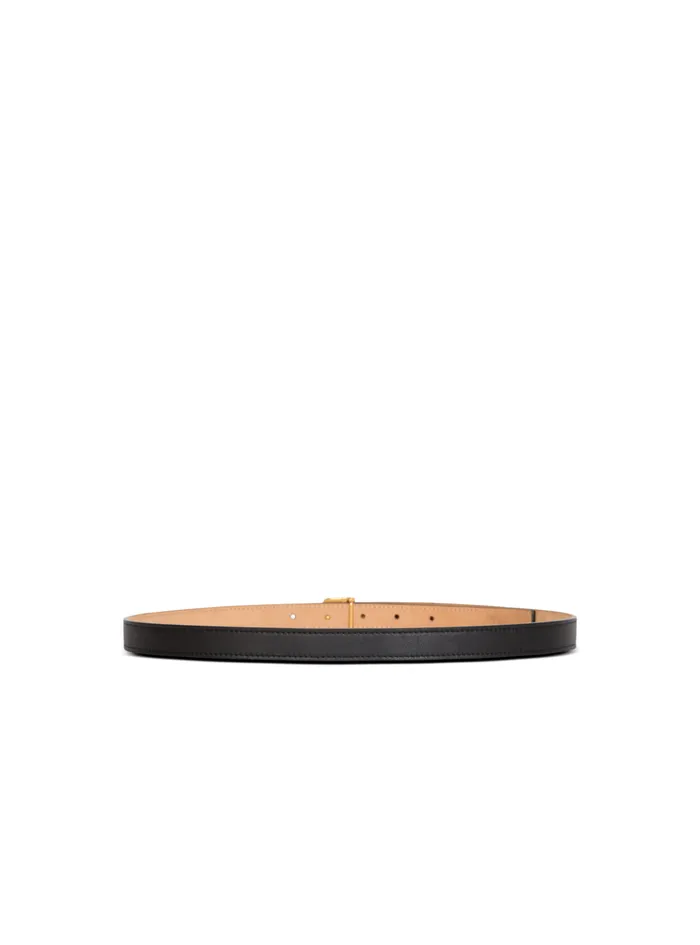 Thin Calfskin BBelt Black Women Balmain Belts