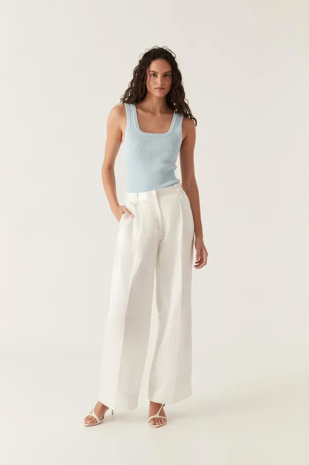 Titanium Relaxed Pant Ivory Women Aje Pants