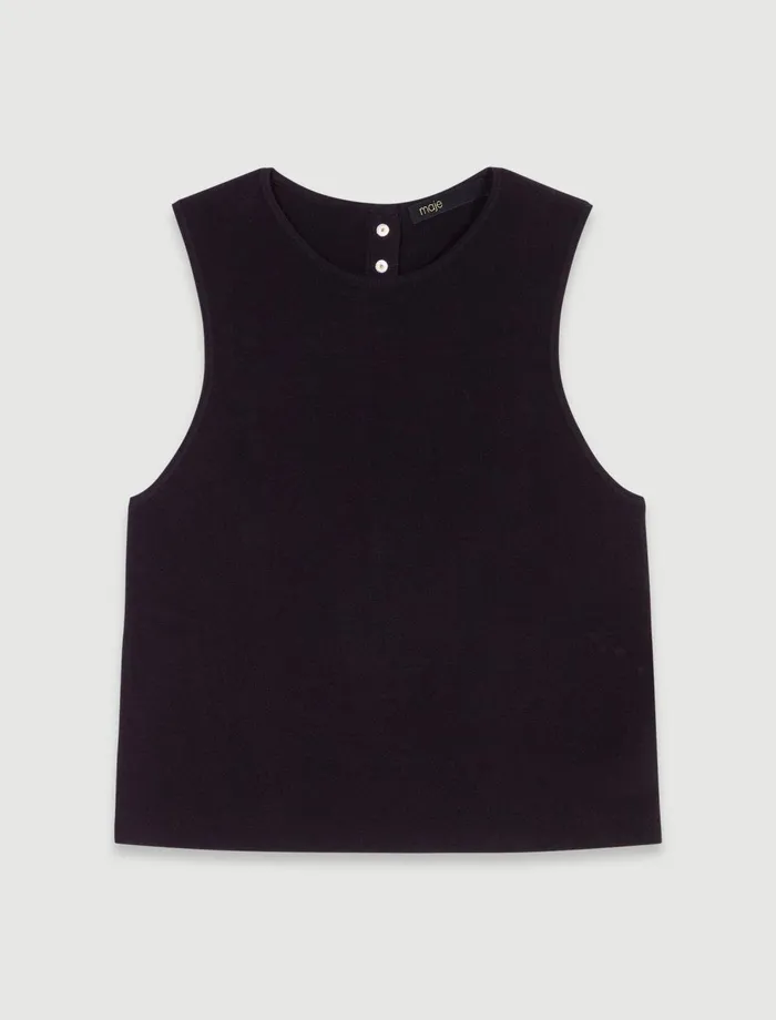 Tops and Shirts Women Maje Knit Crop Top Black