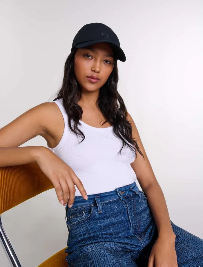 Tops and Shirts Women Maje Rib Knit Tank Top White