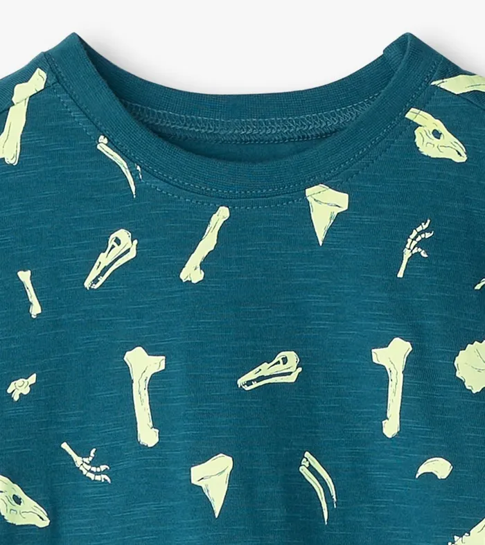 Tops Boys Hatley Boys Dino Fossils Glow In The Dark Graphic Tee