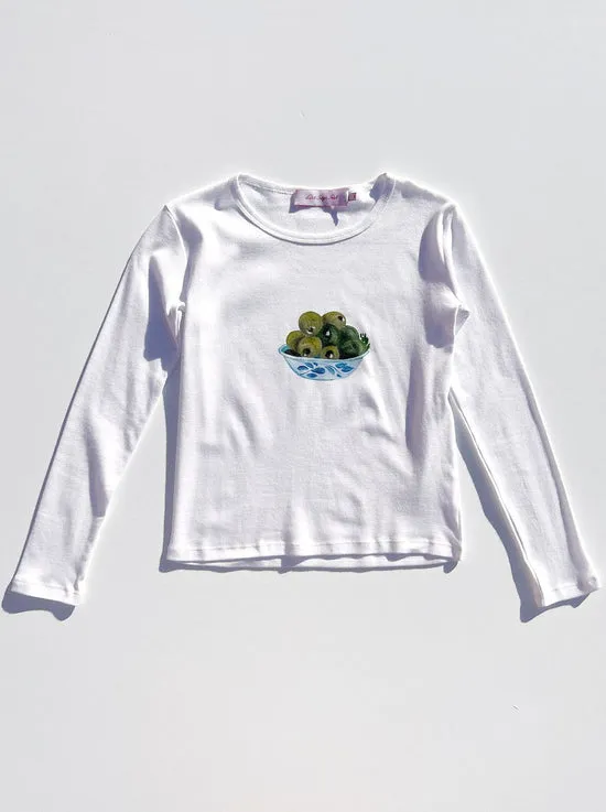 Tops Dana Long Sleeve Tee Olive Bowl Lisa Says Gah Women