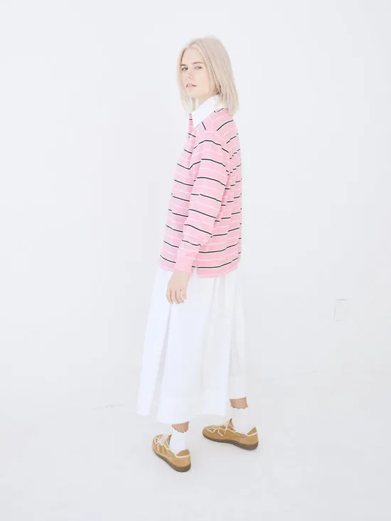 Tops Lisa Says Gah Women Remie Rugby Shirt Pink Stripe