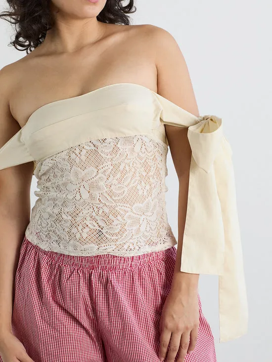 Tops Open Wings Top Ivory Lisa Says Gah Women