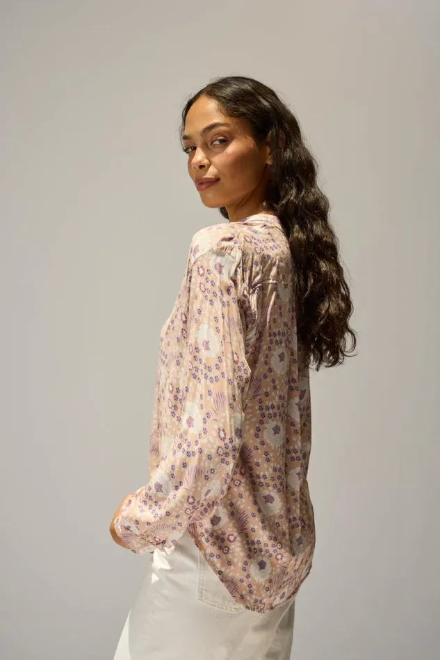 Tops Shop Natalie Martin LESLIE SHIRT Vintage Flowers Amethyst