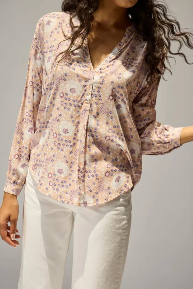 Tops Shop Natalie Martin LESLIE SHIRT Vintage Flowers Amethyst