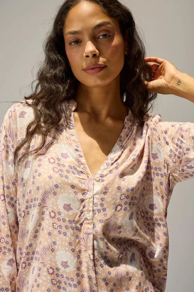 Tops Shop Natalie Martin LESLIE SHIRT Vintage Flowers Amethyst