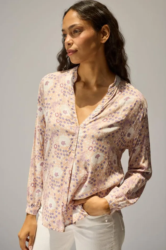 Tops Shop Natalie Martin LESLIE SHIRT Vintage Flowers Amethyst