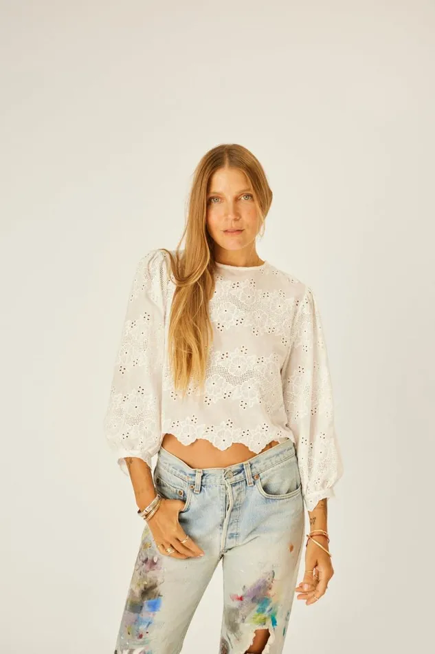 Tops Shop Natalie Martin LISA TOP Geranium Milk