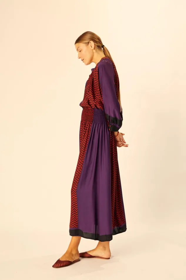 Tops Shop Natalie Martin REMY TOP Block Zigzag Aubergine