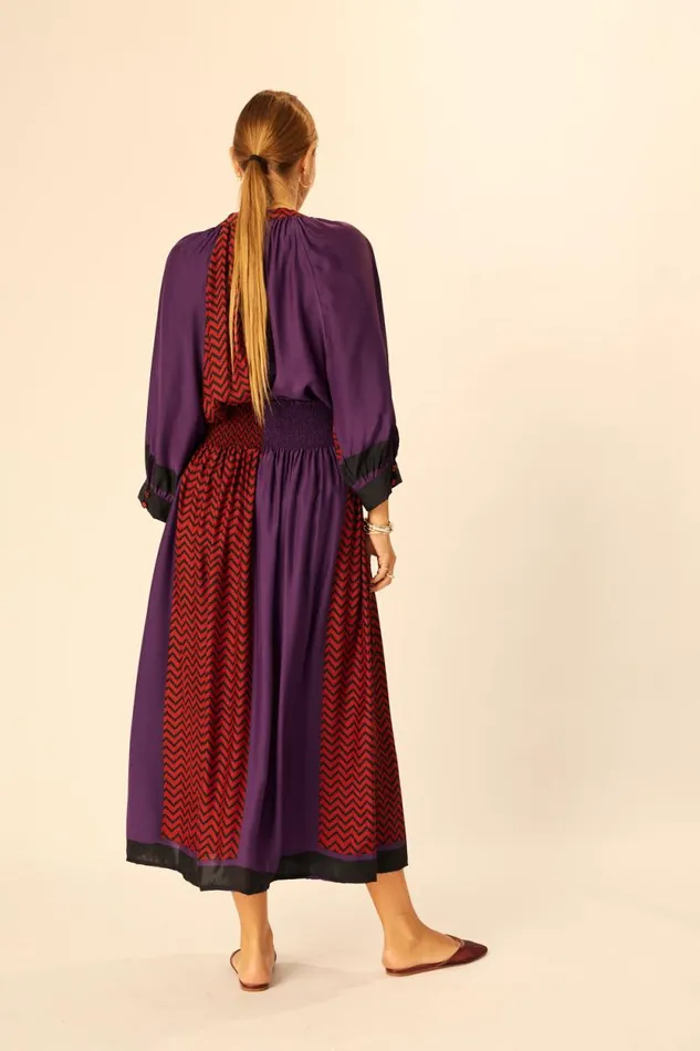 Tops Shop Natalie Martin REMY TOP Block Zigzag Aubergine
