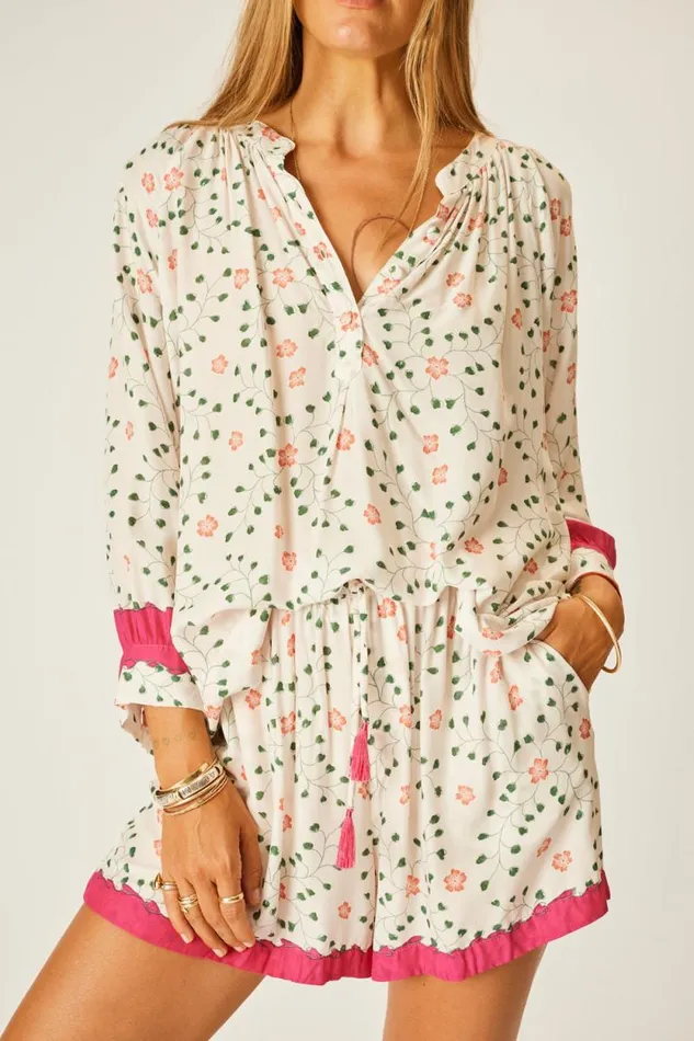 Tops Shop Natalie Martin REMY TOP Pinwheel Cotton