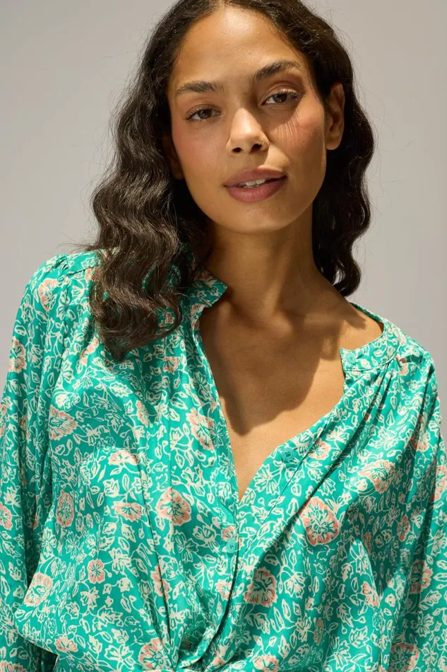 Tops Shop Natalie Martin TOLAN SHIRT Floral Amalfi Sea