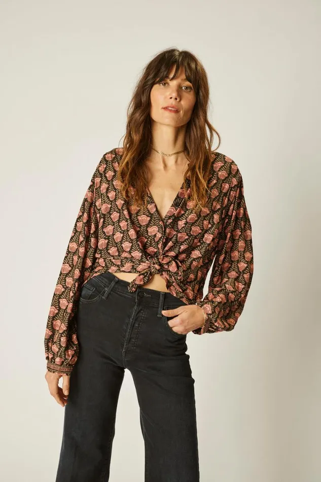 Tops Shop Natalie Martin TOLAN SHIRT Tulip Kamari Black