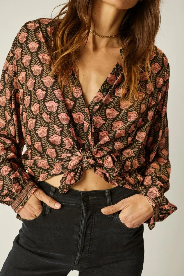 Tops Shop Natalie Martin TOLAN SHIRT Tulip Kamari Black