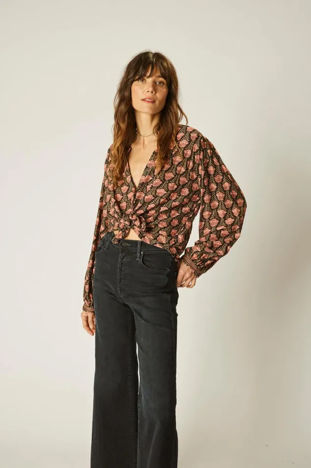 Tops Shop Natalie Martin TOLAN SHIRT Tulip Kamari Black