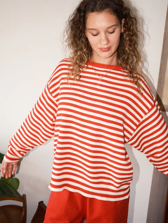 Tops Women 8220I Can8217t Believe it8217s Not Vintage8221 Crewneck Red Stripe Lisa Says Gah