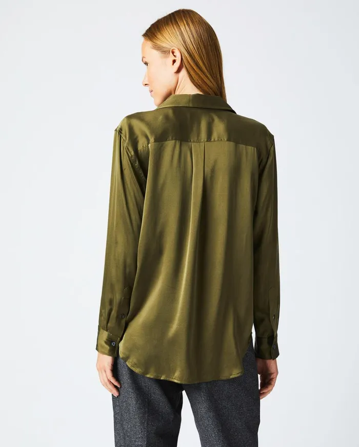 Tops Women Billy Reid The Utility Shirt Burnt Olive