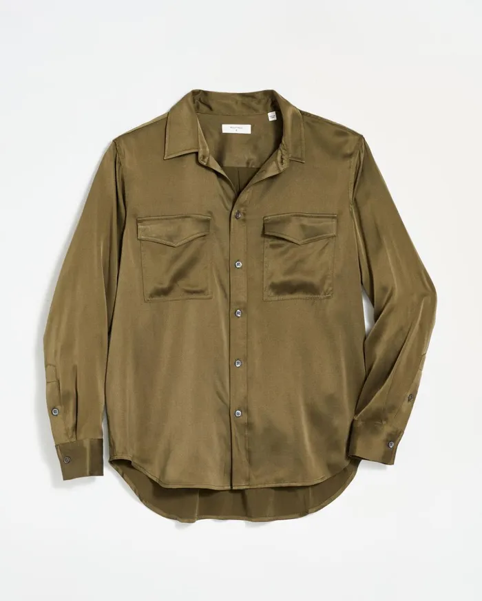 Tops Women Billy Reid The Utility Shirt Burnt Olive