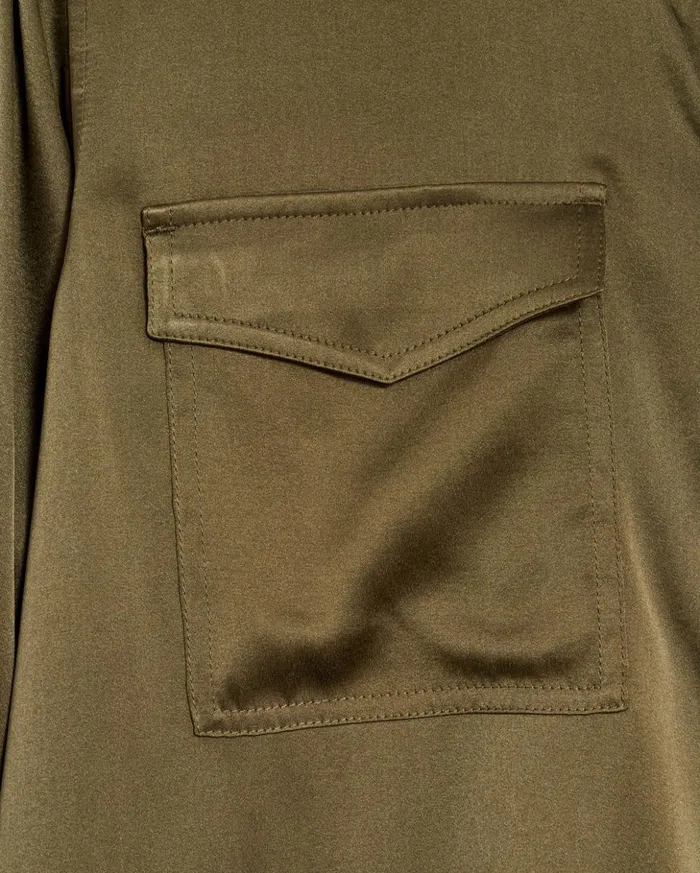 Tops Women Billy Reid The Utility Shirt Burnt Olive