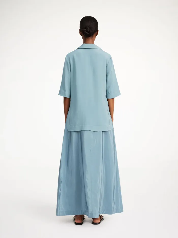 Tops Women By Malene Birger Brittiny Top Cool Water Tops Women By Malene Birger Brittiny Top Cool Water