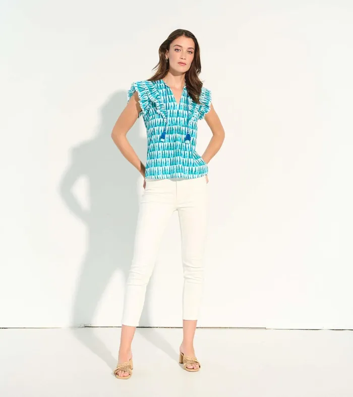 Tops Women Hatley Alexa Popover Top 8211 Painted Triangles
