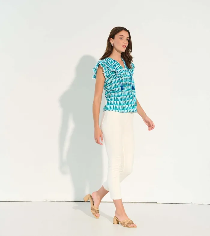 Tops Women Hatley Alexa Popover Top 8211 Painted Triangles