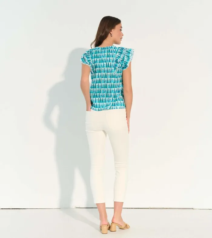 Tops Women Hatley Alexa Popover Top 8211 Painted Triangles