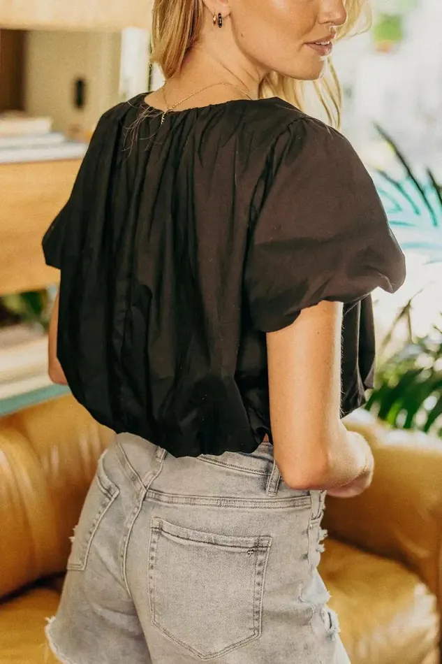 Tori Crop Top In Black Black Women Bohme Tops