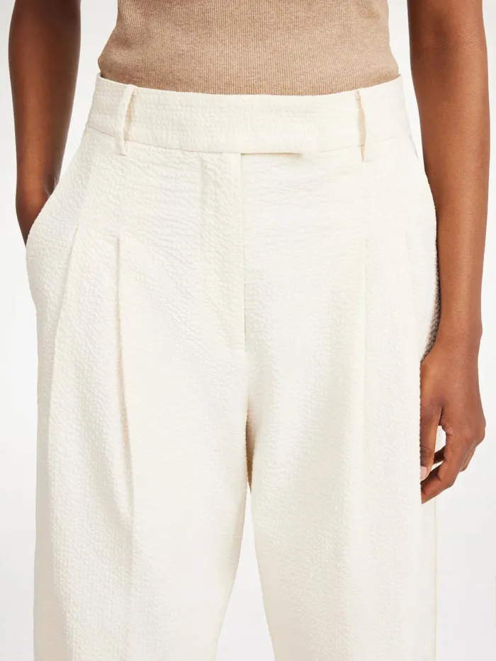 Trousers Women By Malene Birger Cymbaria Highwaist Trousers Soft White Trousers Women By Malene Birger Cymbaria Highwaist Trousers Soft White