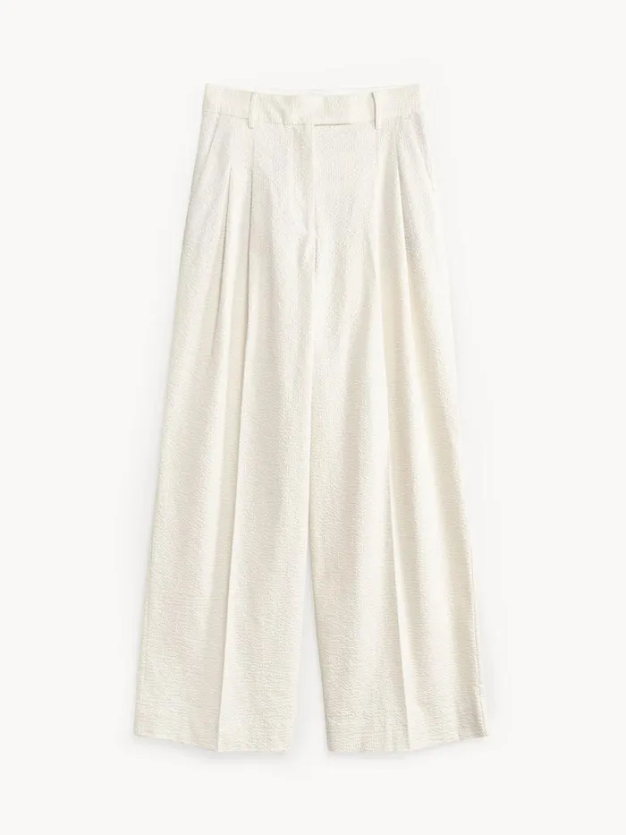 Trousers Women By Malene Birger Cymbaria Highwaist Trousers Soft White Trousers Women By Malene Birger Cymbaria Highwaist Trousers Soft White
