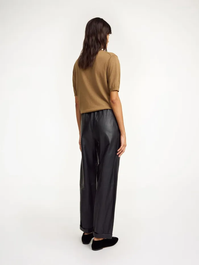 Trousers Women By Malene Birger Joanni Leather Trousers Black