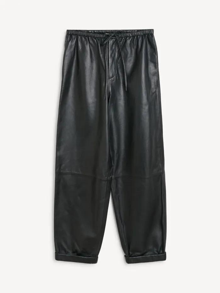 Trousers Women By Malene Birger Joanni Leather Trousers Black
