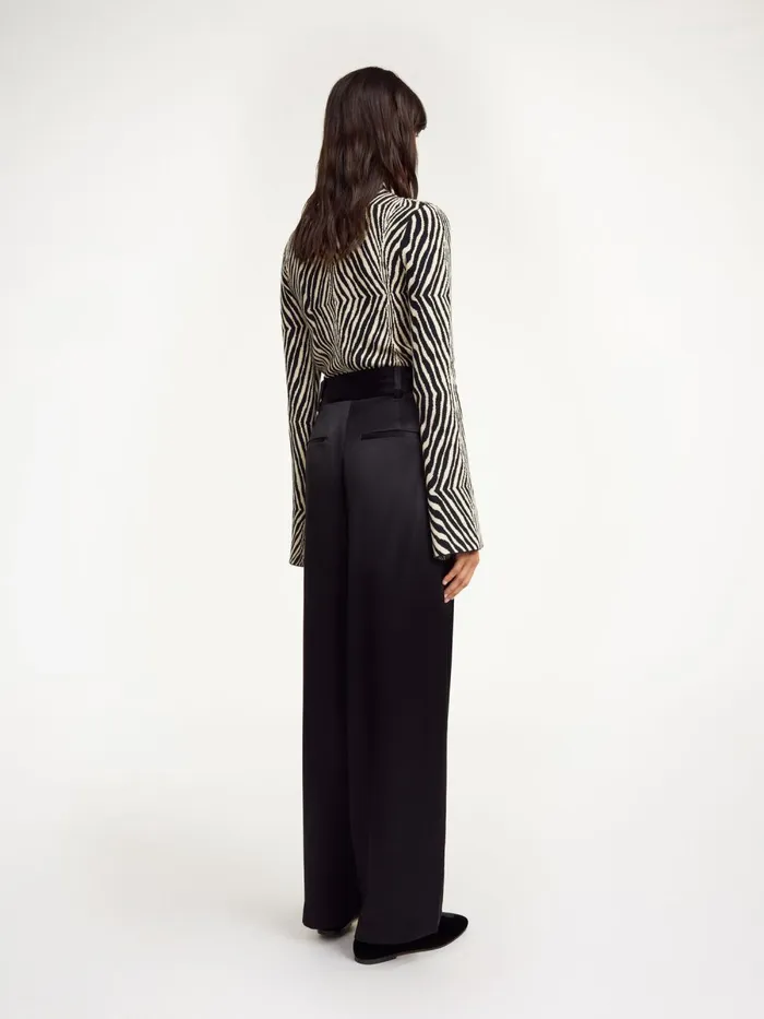 Trousers Women By Malene Birger Piscali Wideleg Trousers Black