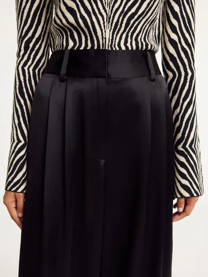 Trousers Women By Malene Birger Piscali Wideleg Trousers Black