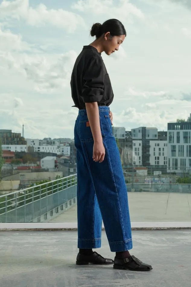 Trousers Women Soeur HARRY JEANS Washed Blue Denim