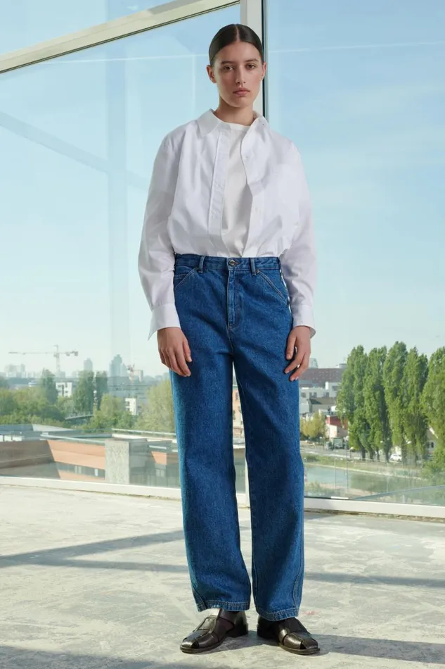 Trousers Women Soeur NAPOLEON JEANS Washed Blue Denim
