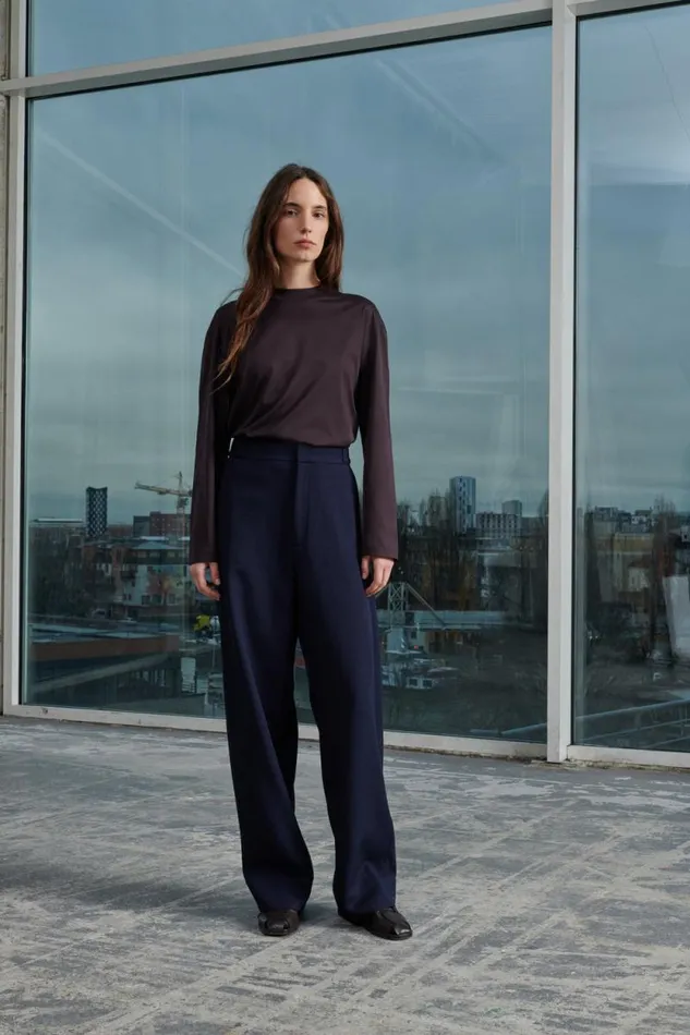 Trousers Women Soeur WALLY TROUSERS Navy