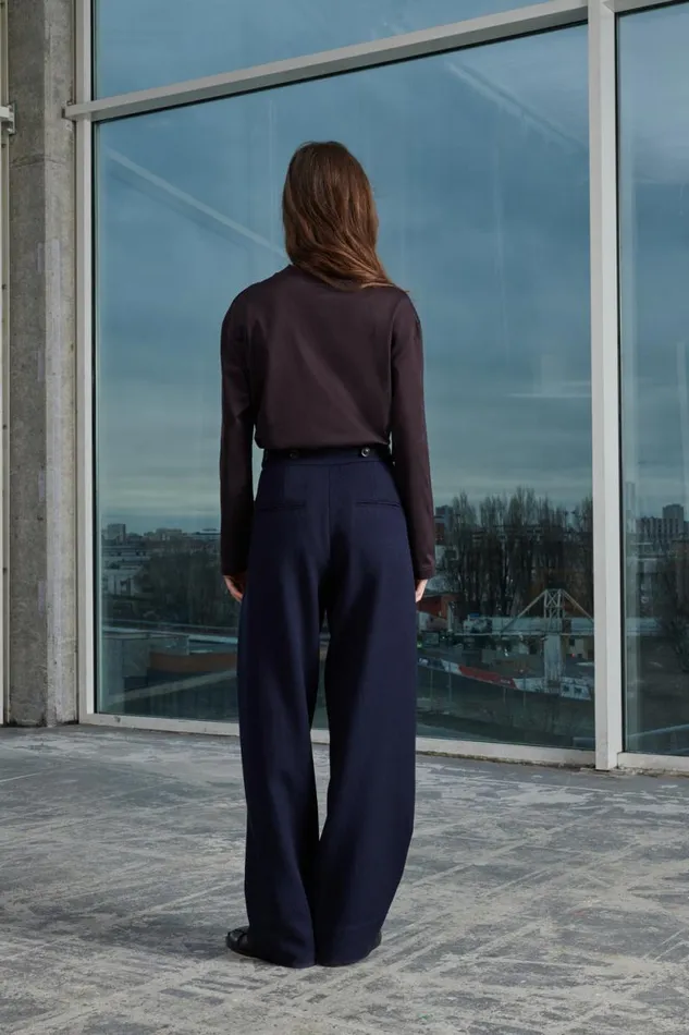 Trousers Women Soeur WALLY TROUSERS Navy