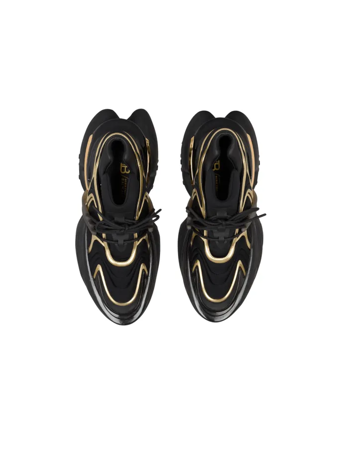 Unicorn Wave Trainers In Neoprene And Calfskin Black Men Balmain Sneakers