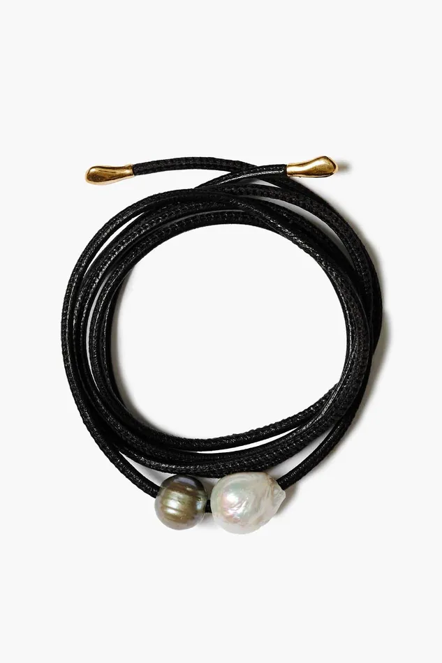 Vanya Leather Wrap Bracelet Black Women Chan Luu Bracelets