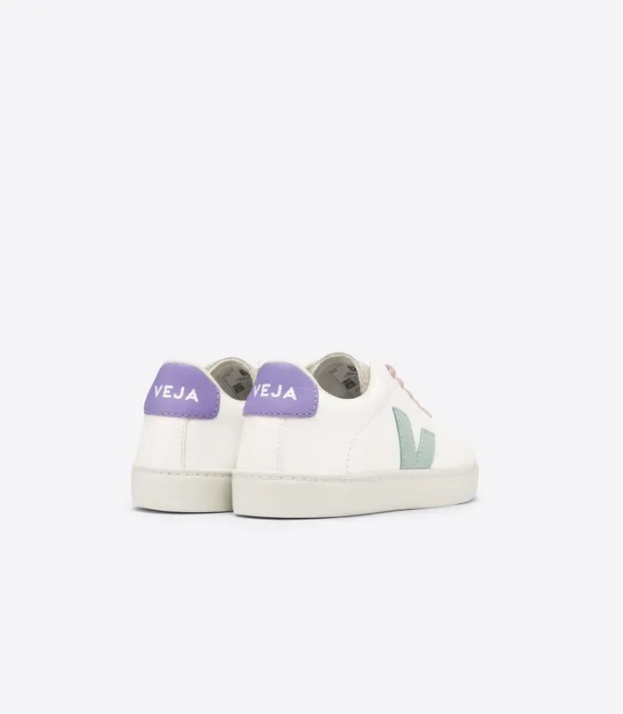 VEJA Esplar Kids ESPLAR LACES LEATHER WHITE MATCHA LAVANDE