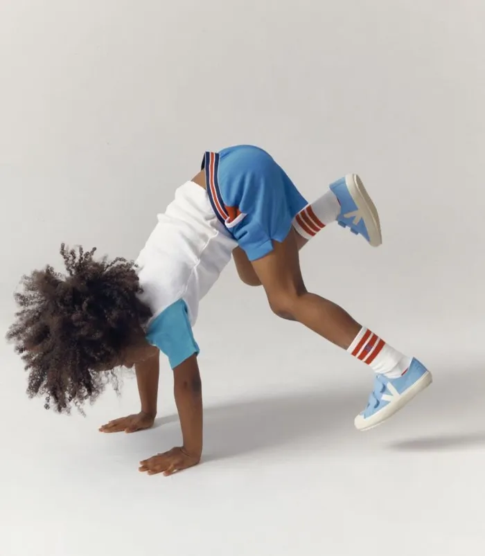 VEJA Ollie and Flip Kids OLLIE CANVAS AQUA PIERRE