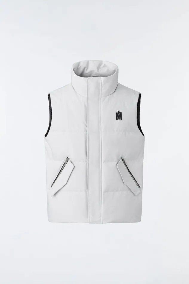 Vests Men Mackage JOSEPH Nordic Tech Down Vest With Funnel Collar Black