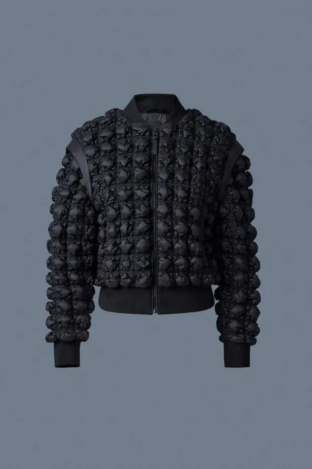 Vests Women Mackage HELEN Diamond Quilted Bomber Jacket Black