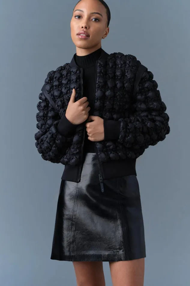 Vests Women Mackage HELEN Diamond Quilted Bomber Jacket Black